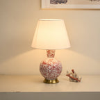 Coral Bird Floral Ceramic Table Lamp