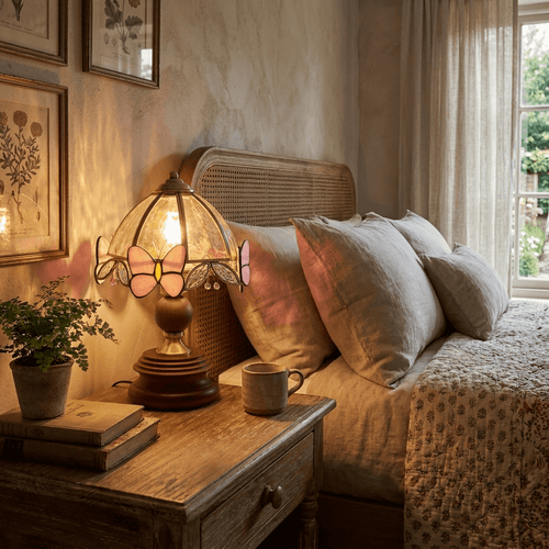 Butterfly Garden Tiffany Table Lamp
