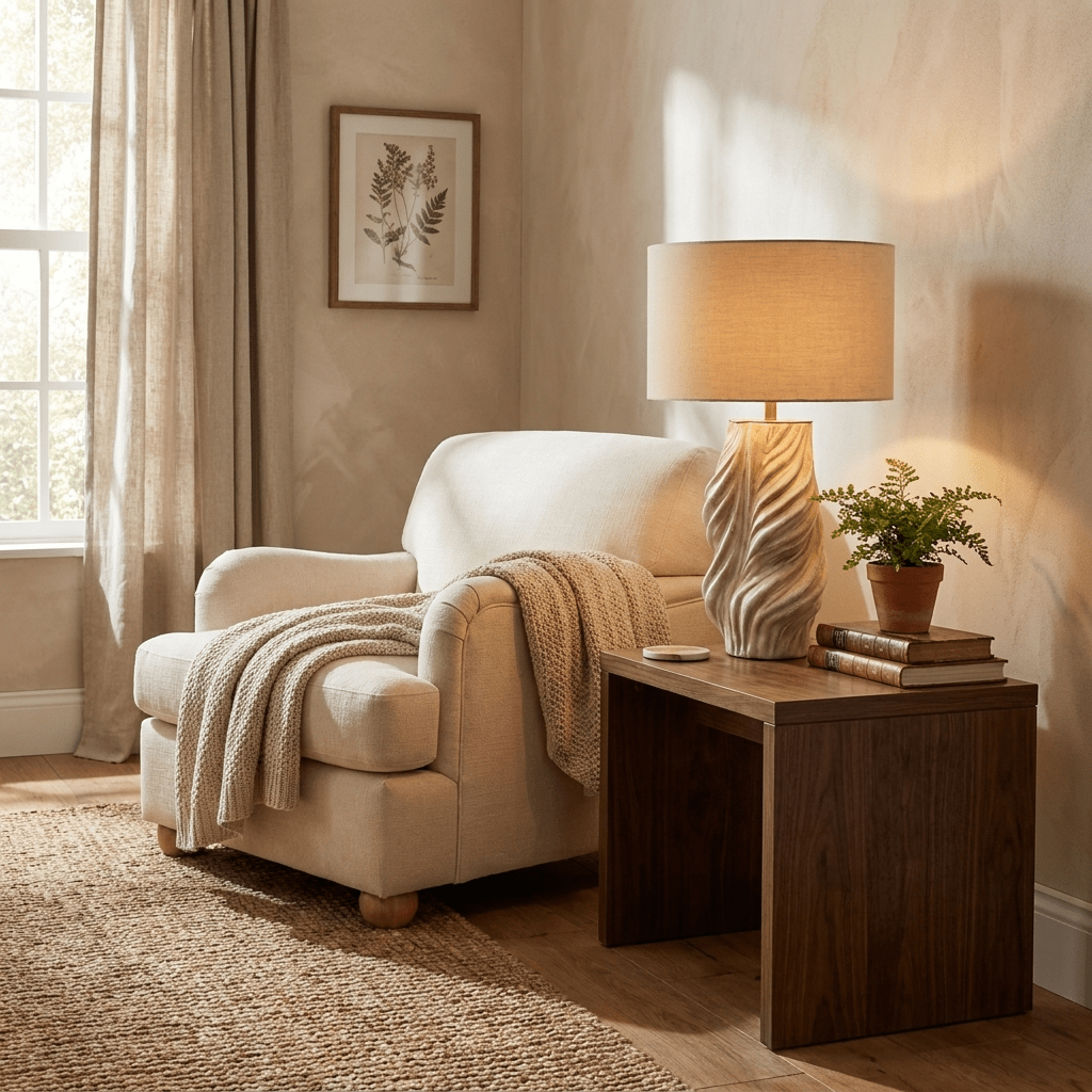Tortile Twisted Ceramic Table Lamp