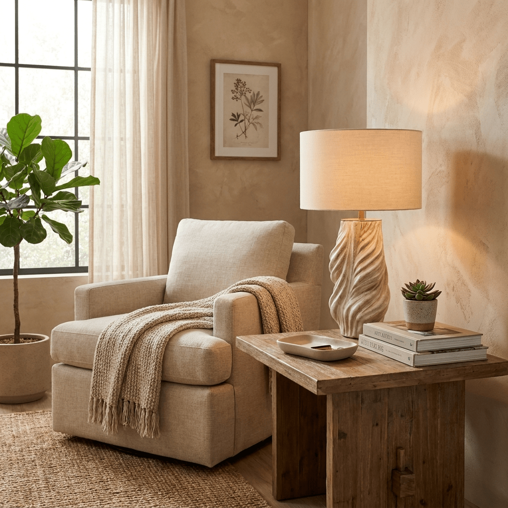Tortile Twisted Ceramic Table Lamp