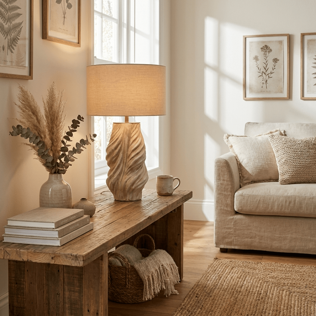 Tortile Twisted Ceramic Table Lamp