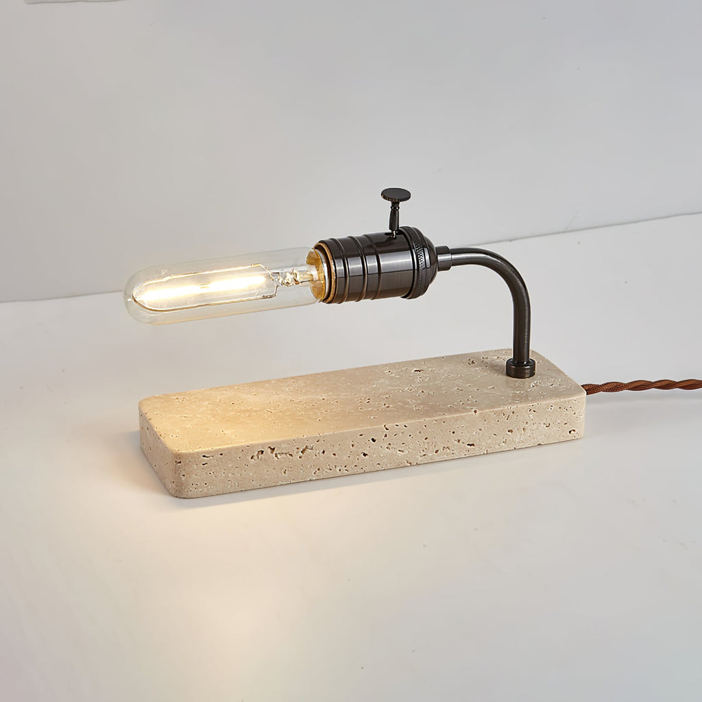 Travertine Vintage Tube Table Lamp