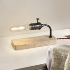 Travertine Vintage Tube Table Lamp