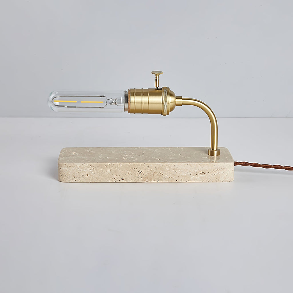 Travertine Vintage Tube Table Lamp