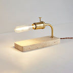 Travertine Vintage Tube Table Lamp