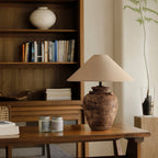 Vintage Terracotta Vase Table Lamp
