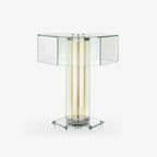 Hexagonal Glass Table Lamp