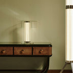 Hexagonal Glass Table Lamp