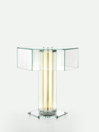 Hexagonal Glass Table Lamp