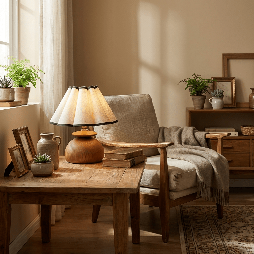Bloom Wooden Table Lamp
