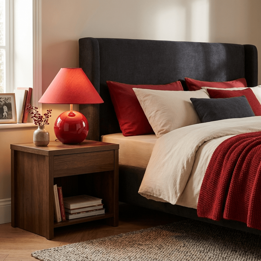 Cinabra Red Ceramic Table Lamp