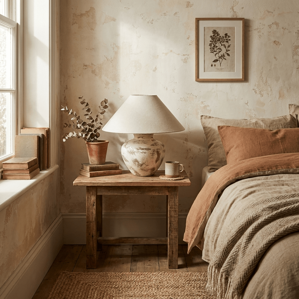 Calcina Whitewashed Ceramic Table Lamp