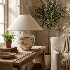 Calcina Whitewashed Ceramic Table Lamp