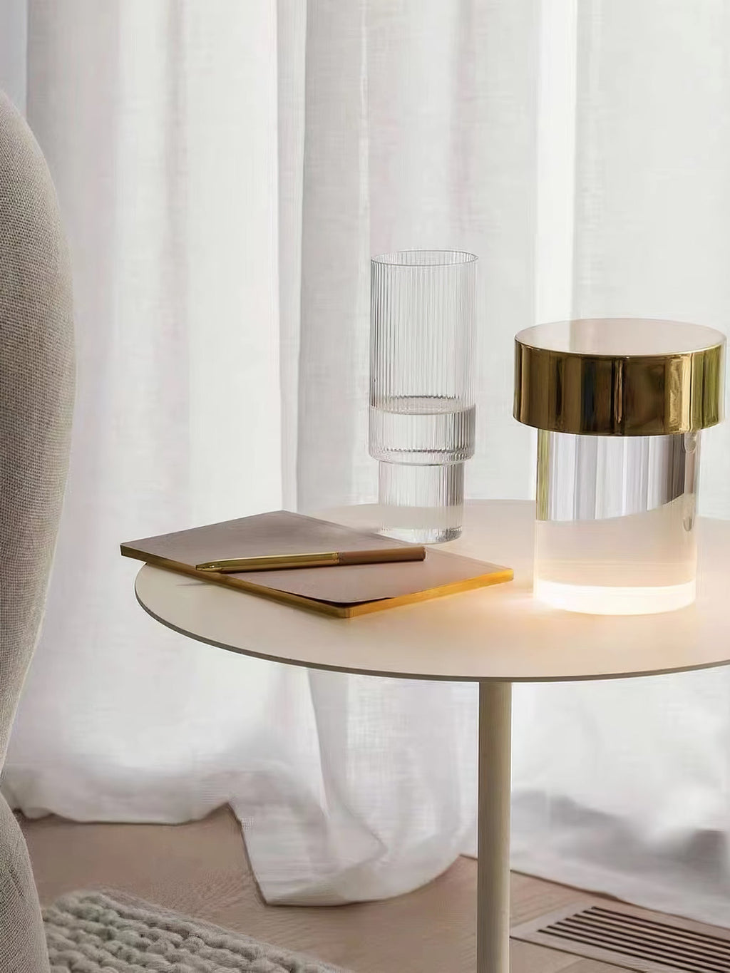 Cordless Crystal Tumbler Lamp