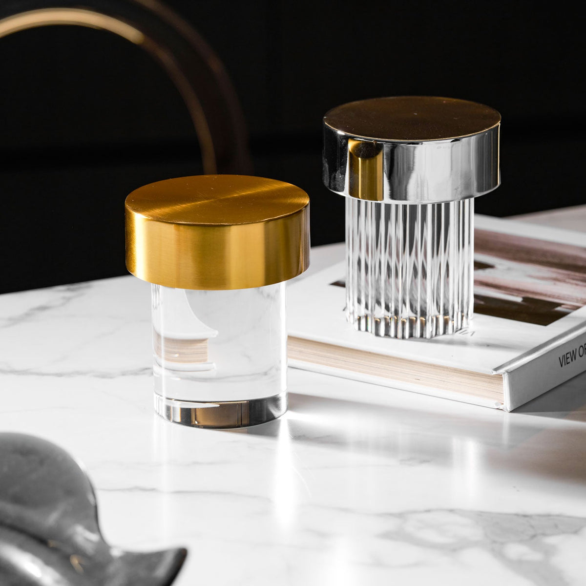 Cordless Crystal Tumbler Lamp