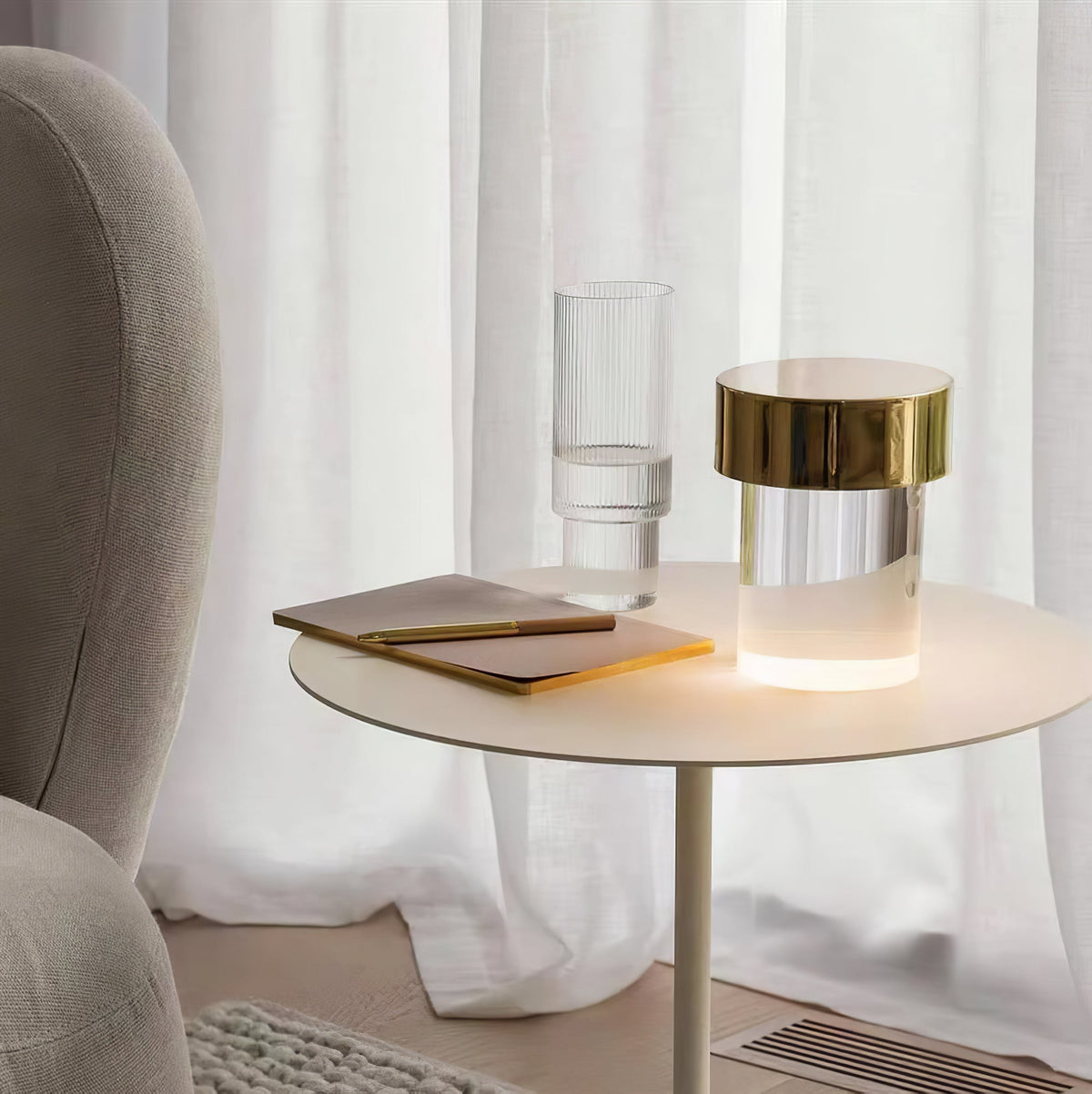 Cordless Crystal Tumbler Lamp