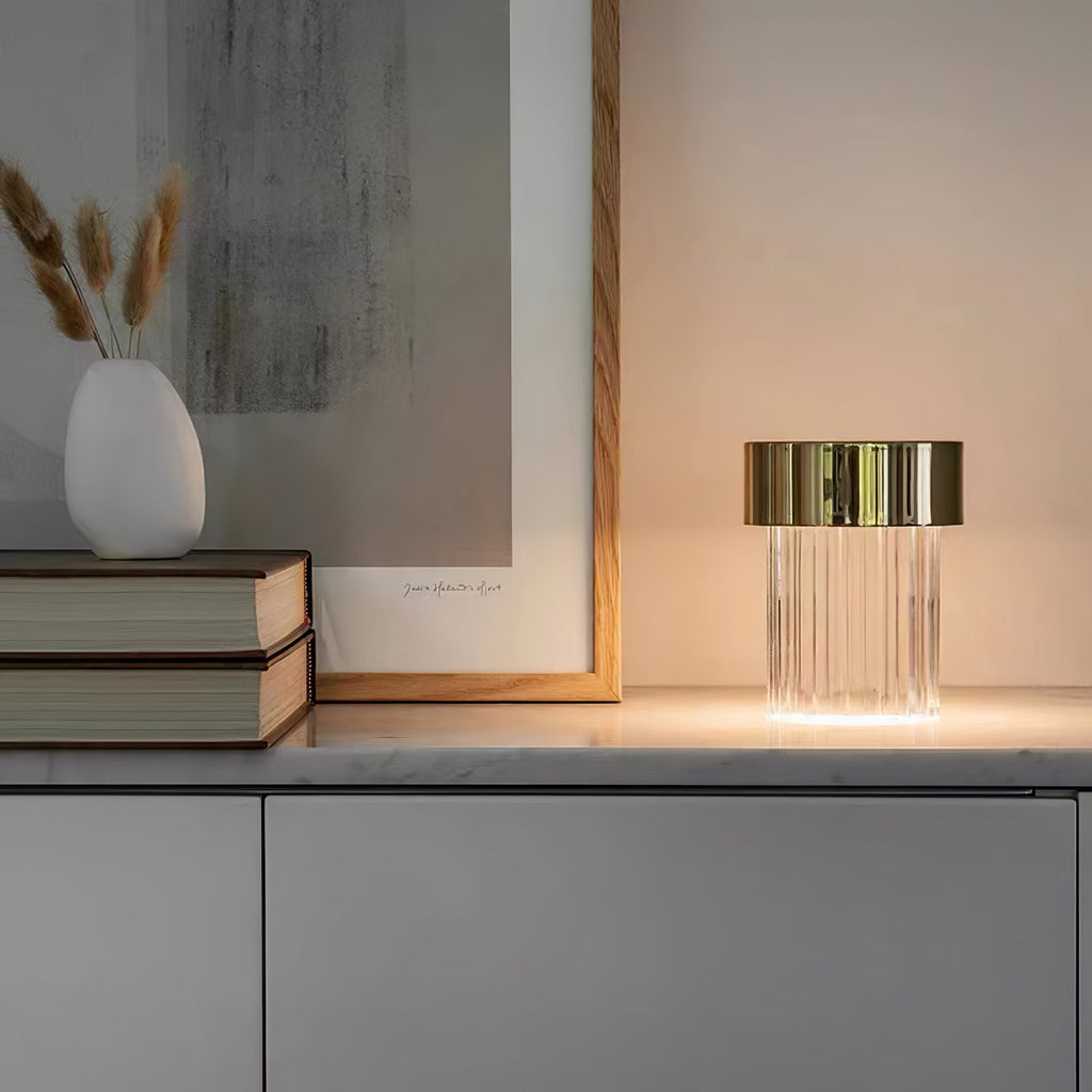 Cordless Crystal Tumbler Lamp