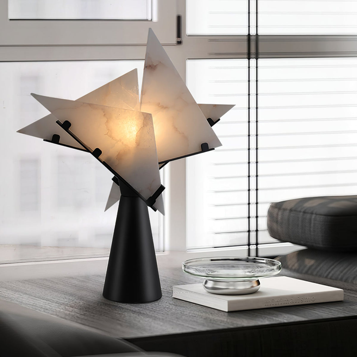 Alabaster Petal Table Lamp
