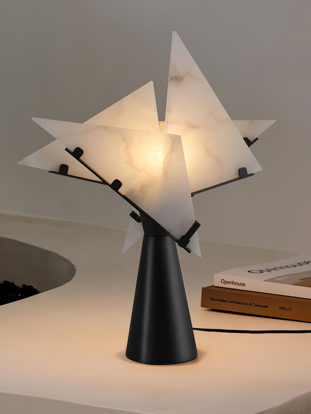 Alabaster Petal Table Lamp