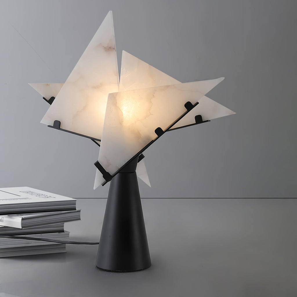 Alabaster Petal Table Lamp