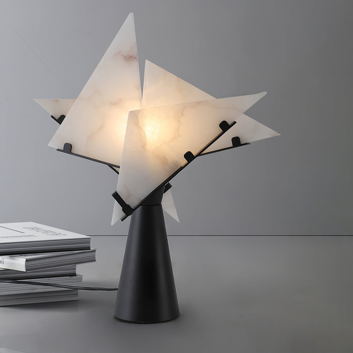 Alabaster Petal Table Lamp
