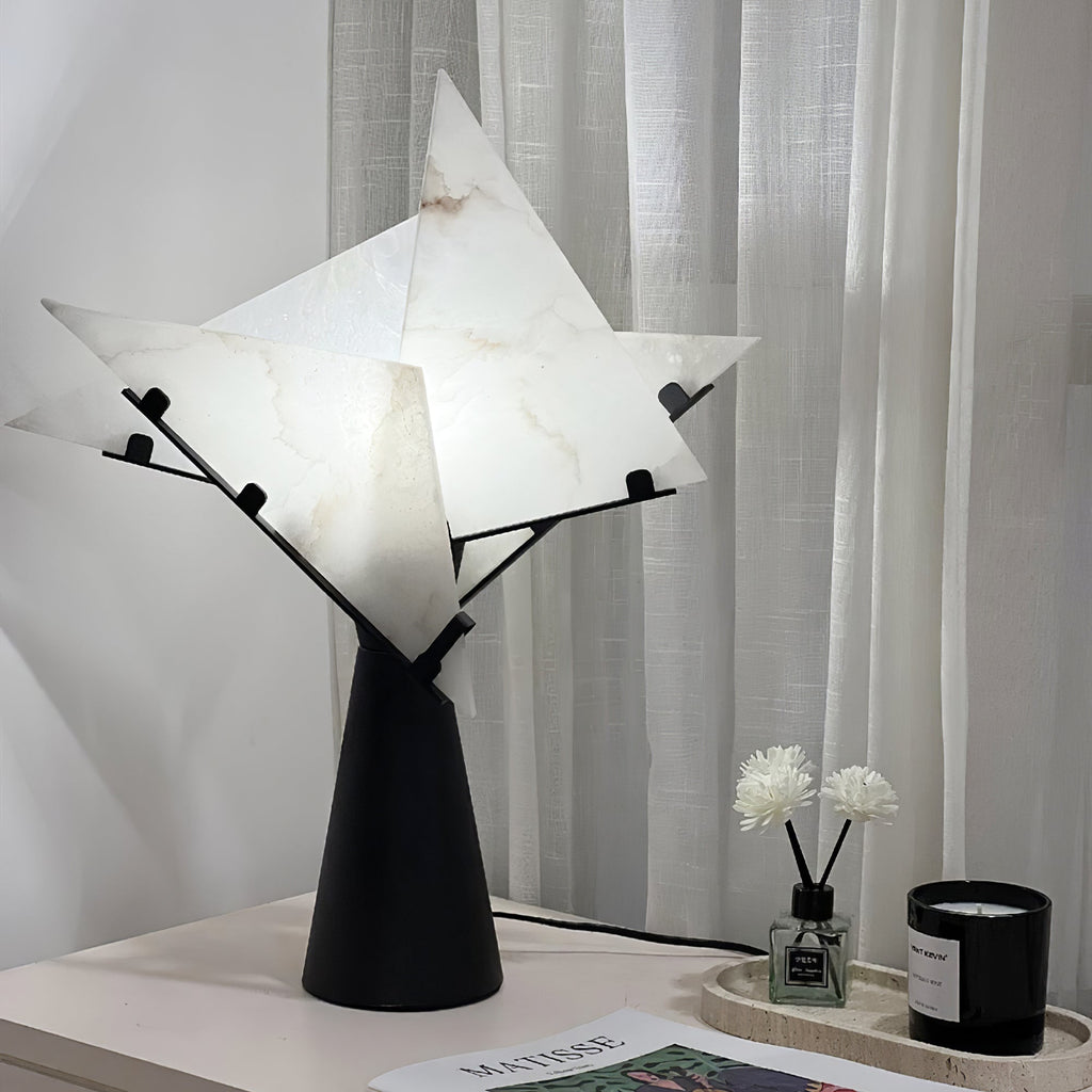 Alabaster Petal Table Lamp