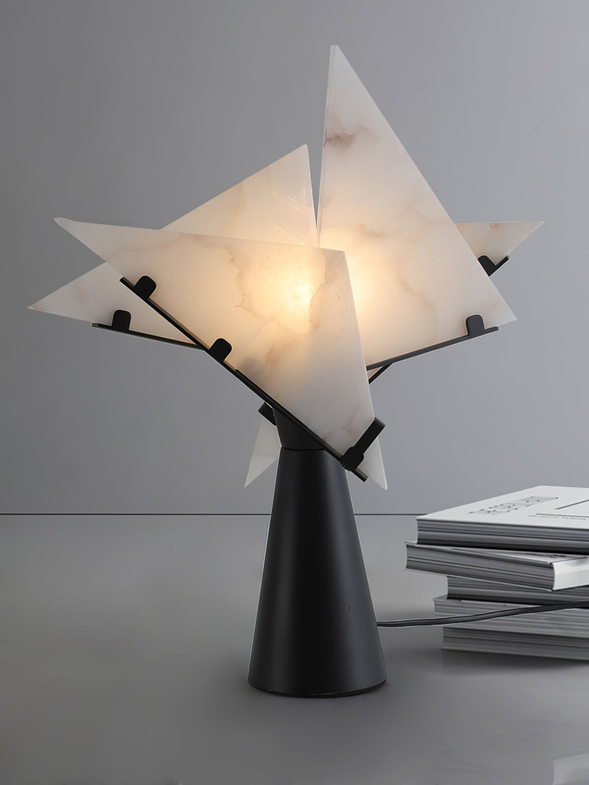 Alabaster Petal Table Lamp