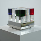Colored Crystal Cube Table Lamp
