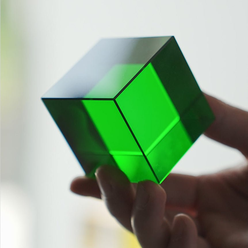 Colored Crystal Cube Table Lamp