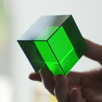 Colored Crystal Cube Table Lamp