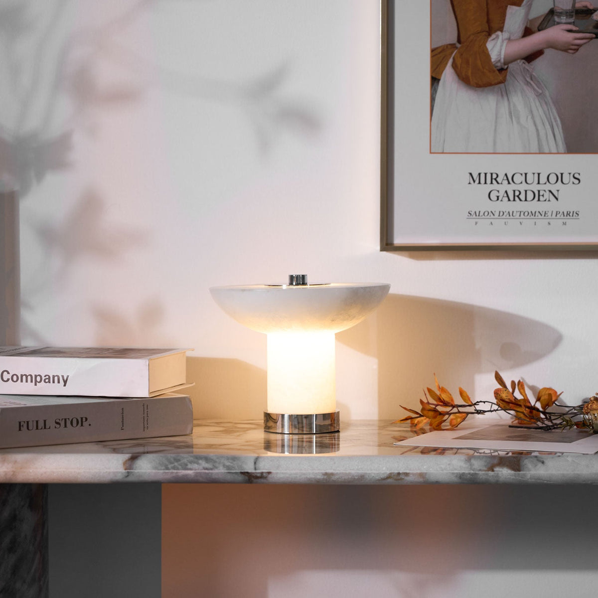 Aeralith Rechargeable Alabaster Table Lamp