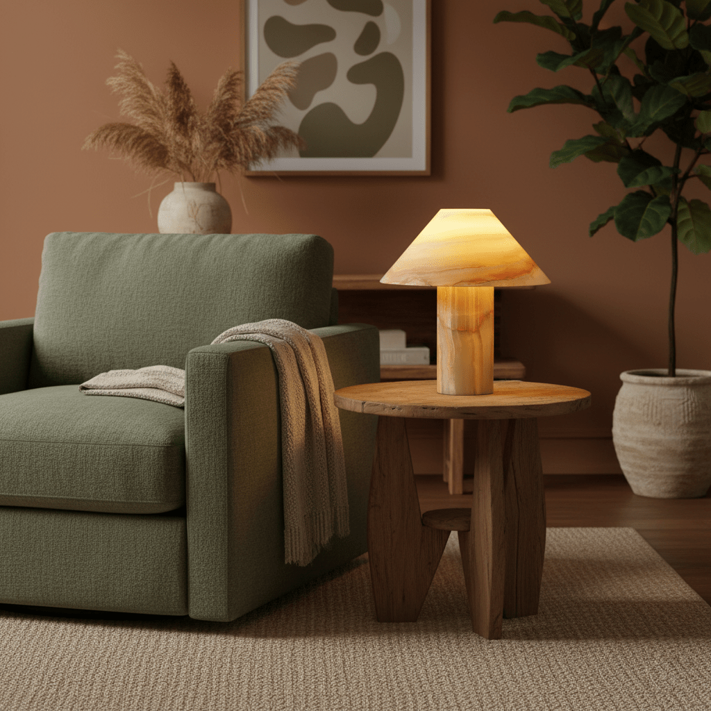 Onyx Cone Table Lamp