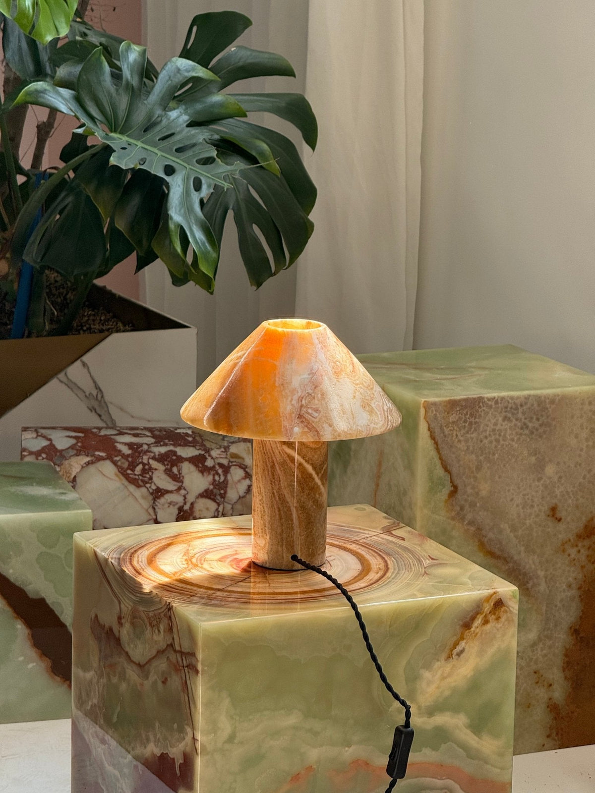 Onyx Cone Table Lamp