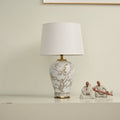 Avian Floral Ceramic Table Lamp