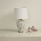 Avian Floral Ceramic Table Lamp
