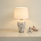 Avian Floral Ceramic Table Lamp