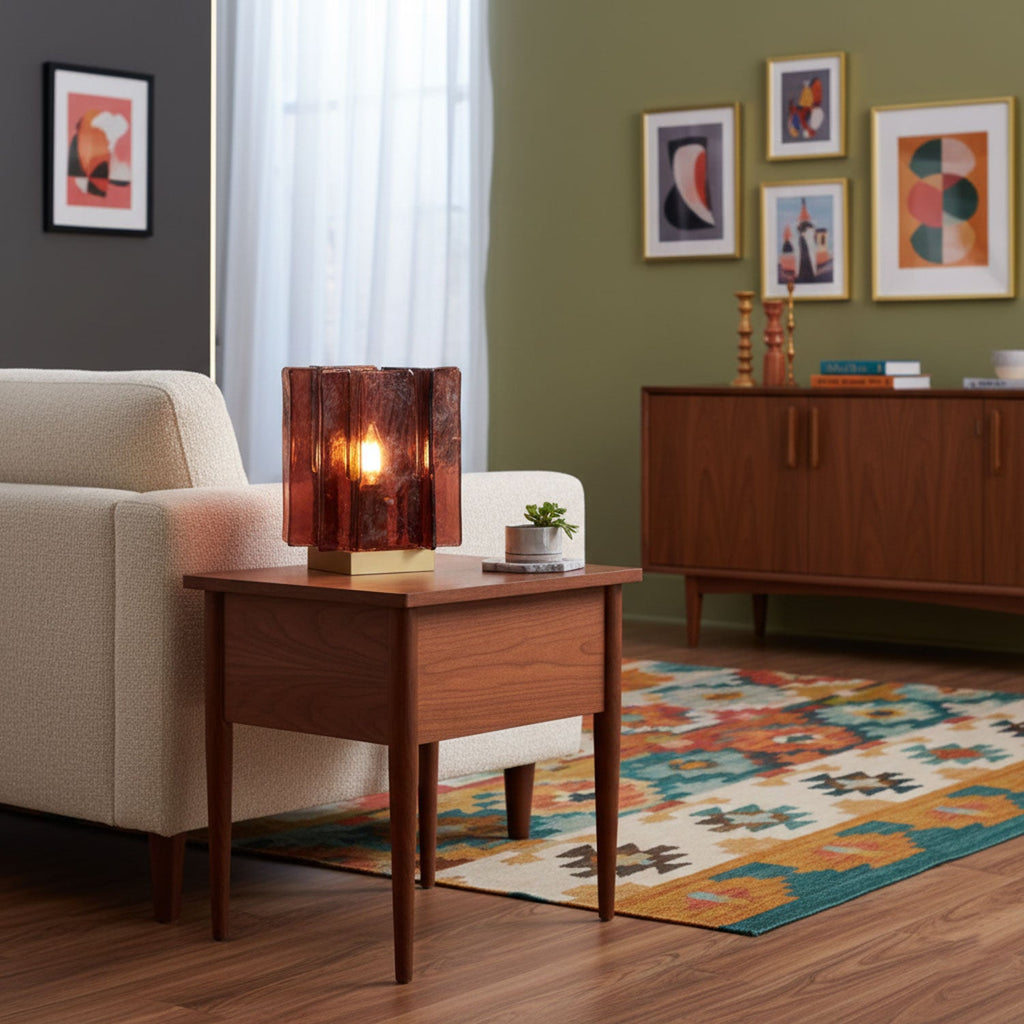Amber Building Block Table Lamp