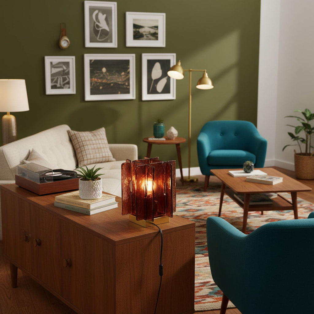 Amber Building Block Table Lamp