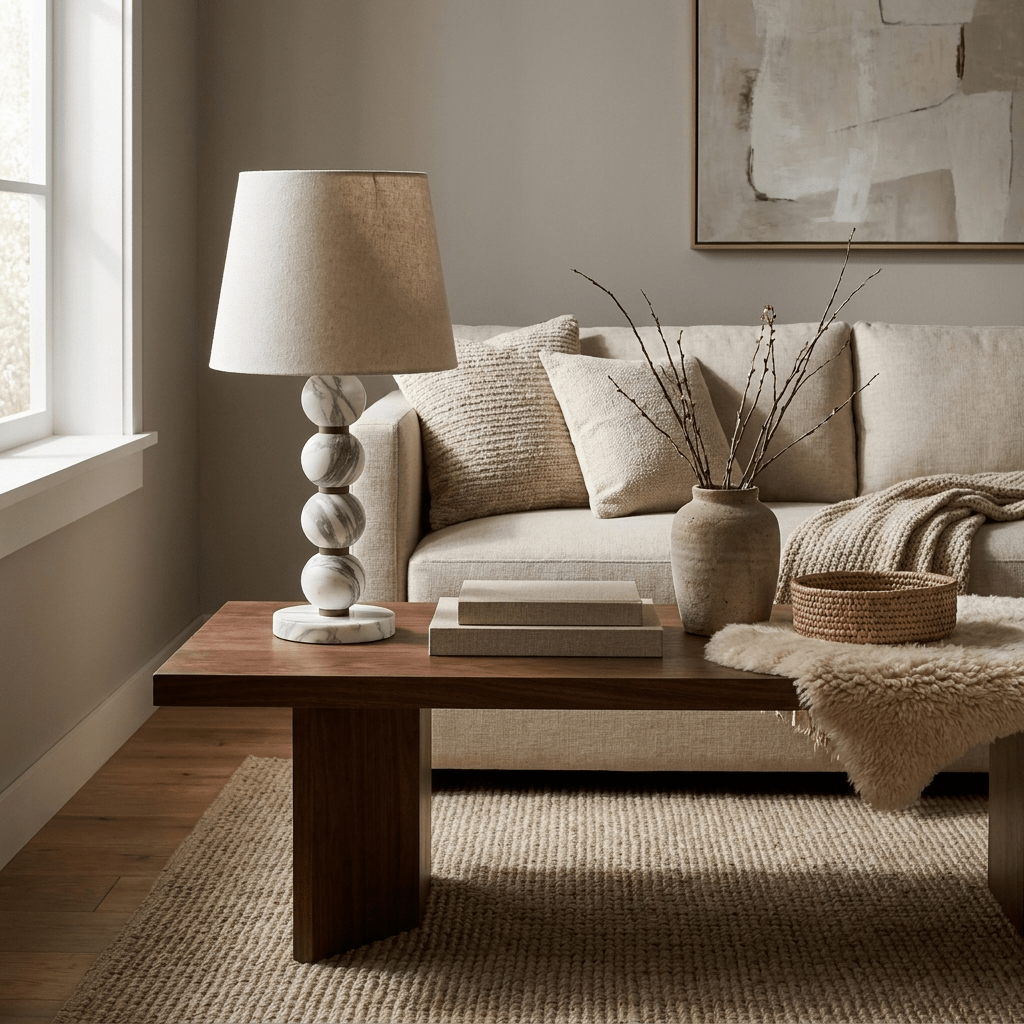 Marble Sphere Table Lamp