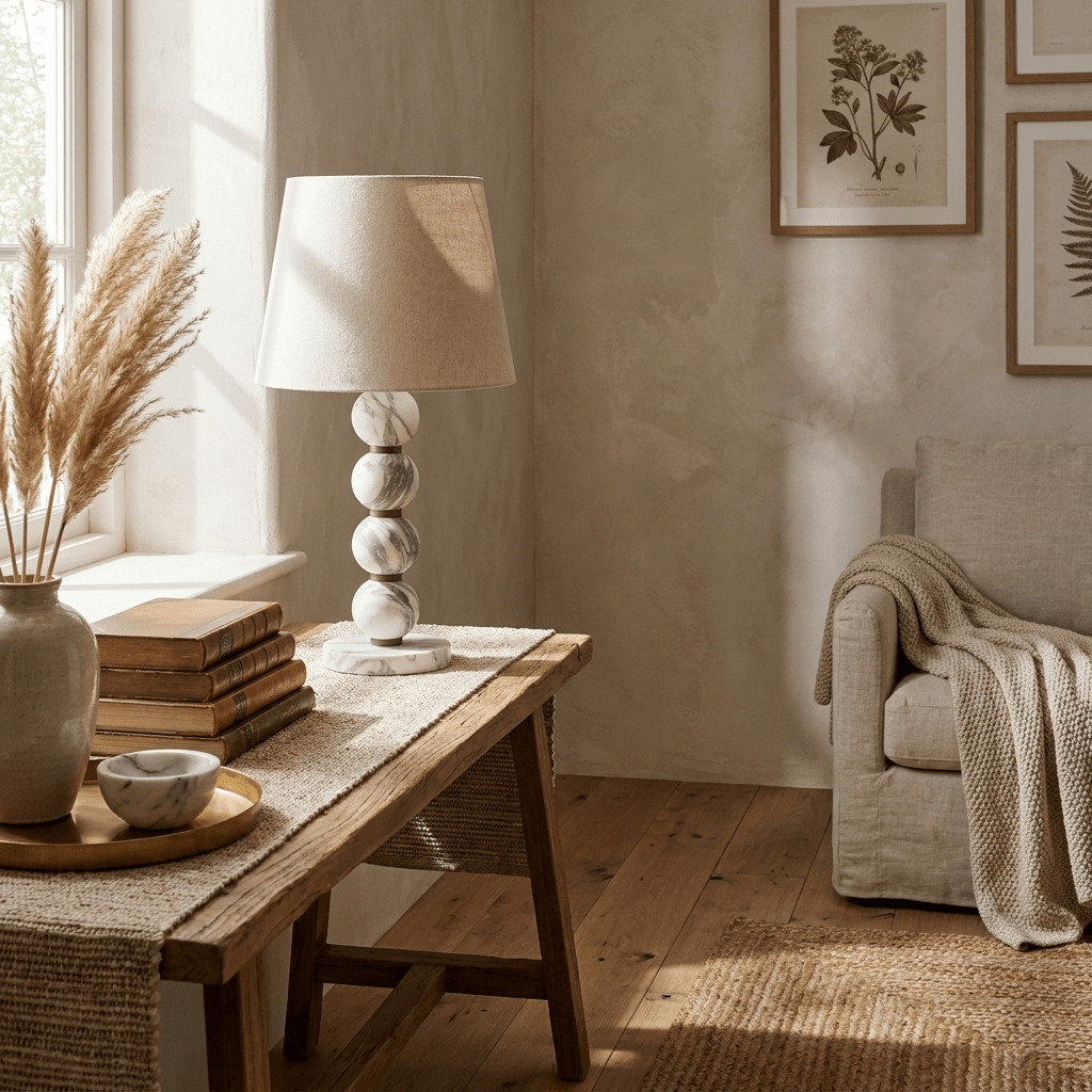 Marble Sphere Table Lamp