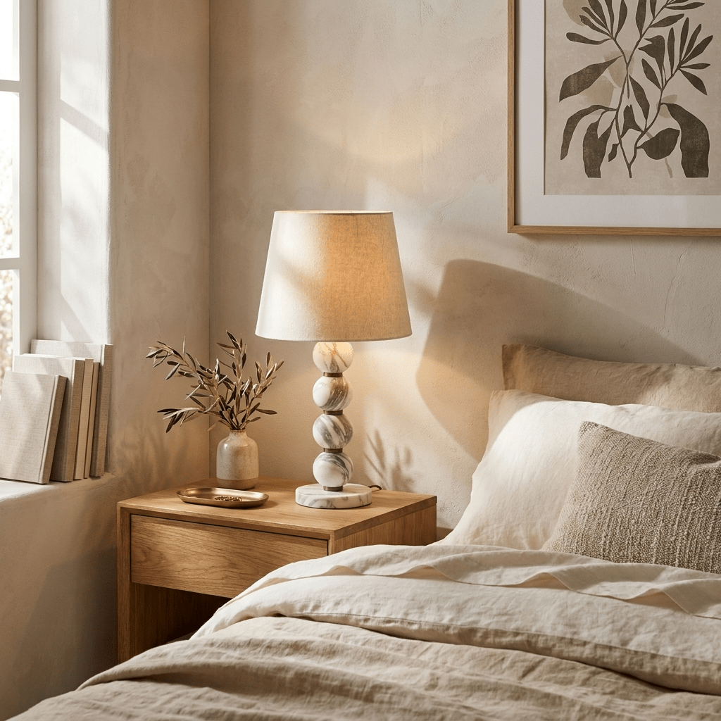 Marble Sphere Table Lamp