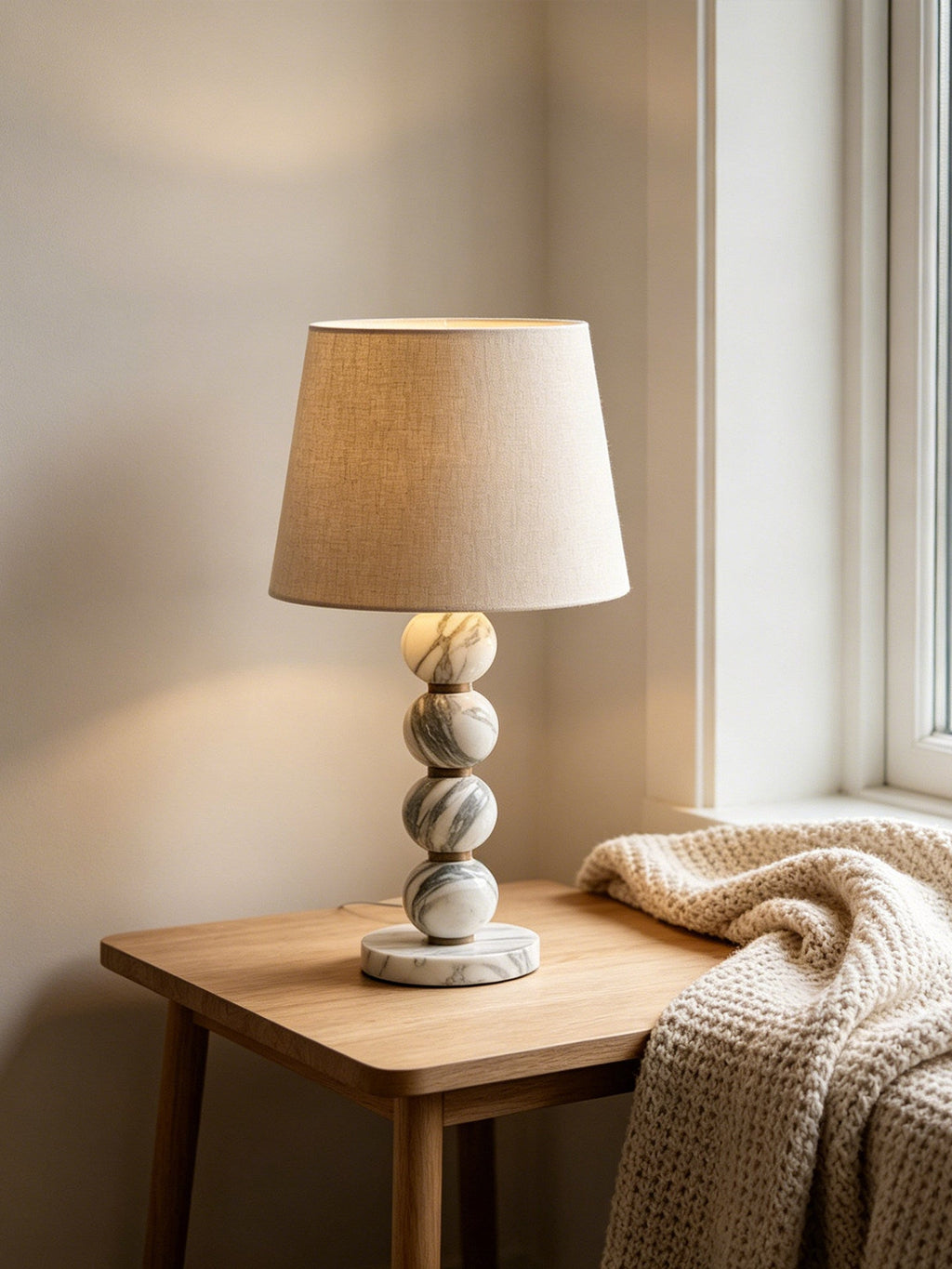 Marble Sphere Table Lamp