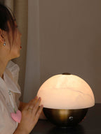 Luna Stone Mini Alabaster Table Lamp