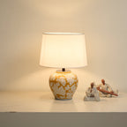 Blazing Blossom Ceramic Table Lamp