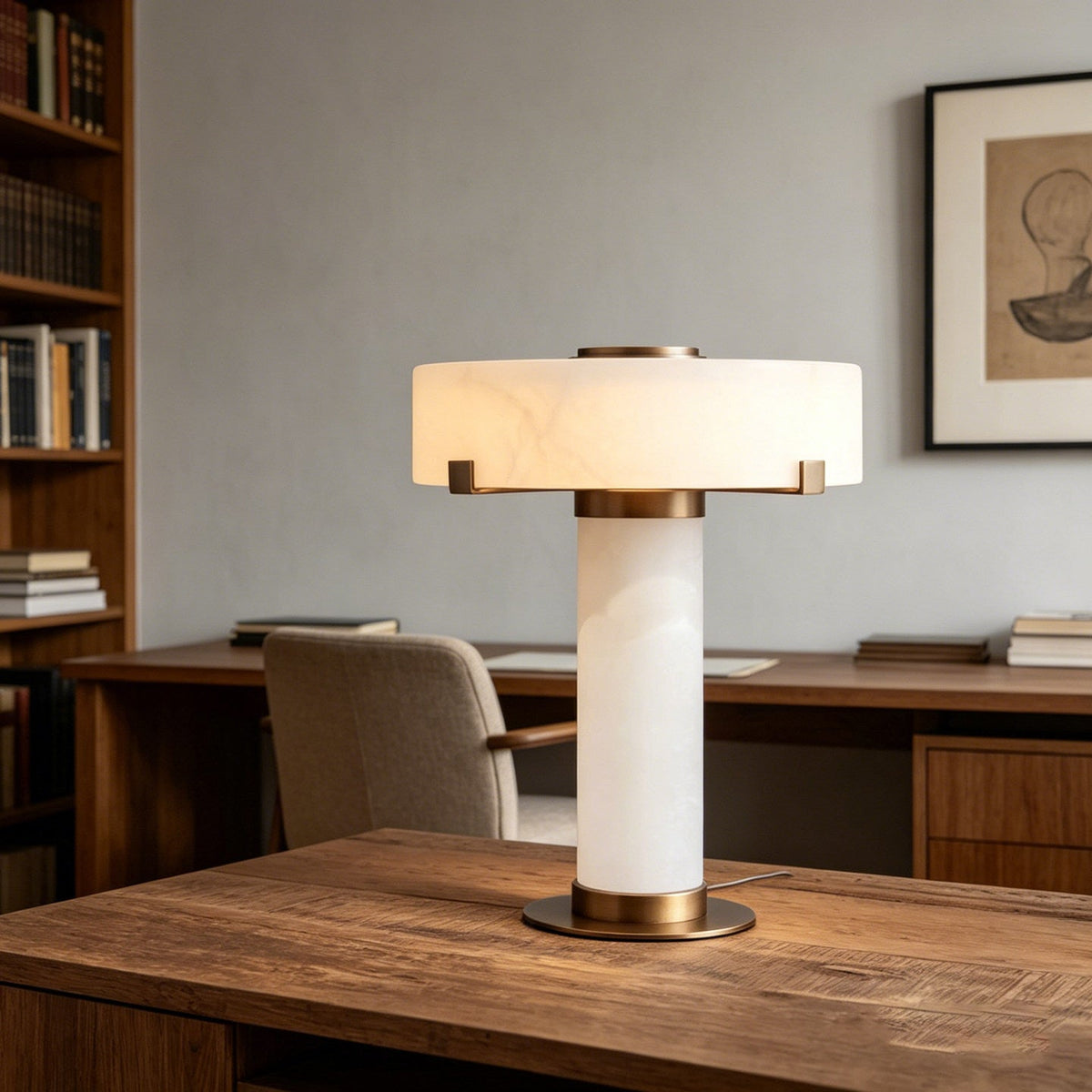 Calix Alabaster Table Lamp