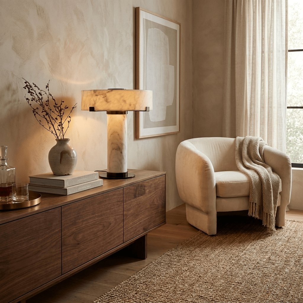 Calix Alabaster Table Lamp