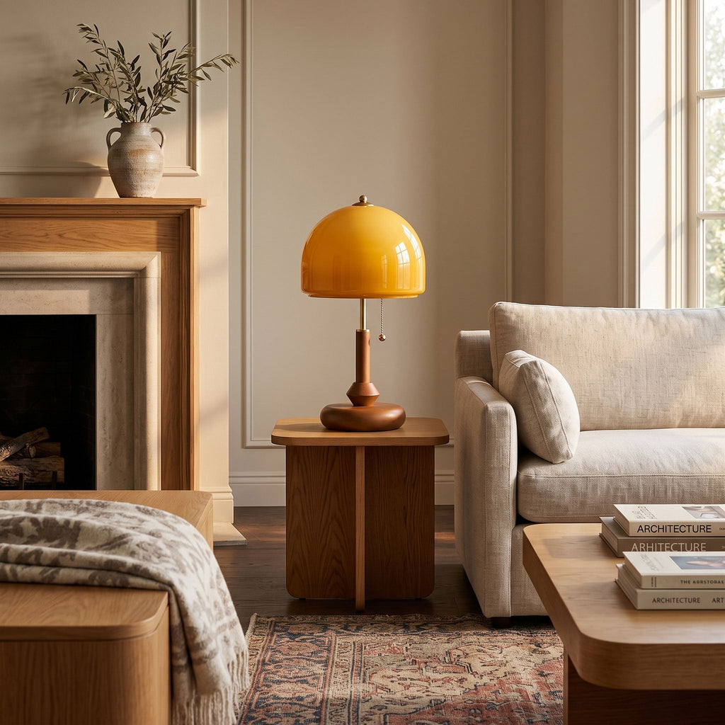 Dome Wooden Table Lamp