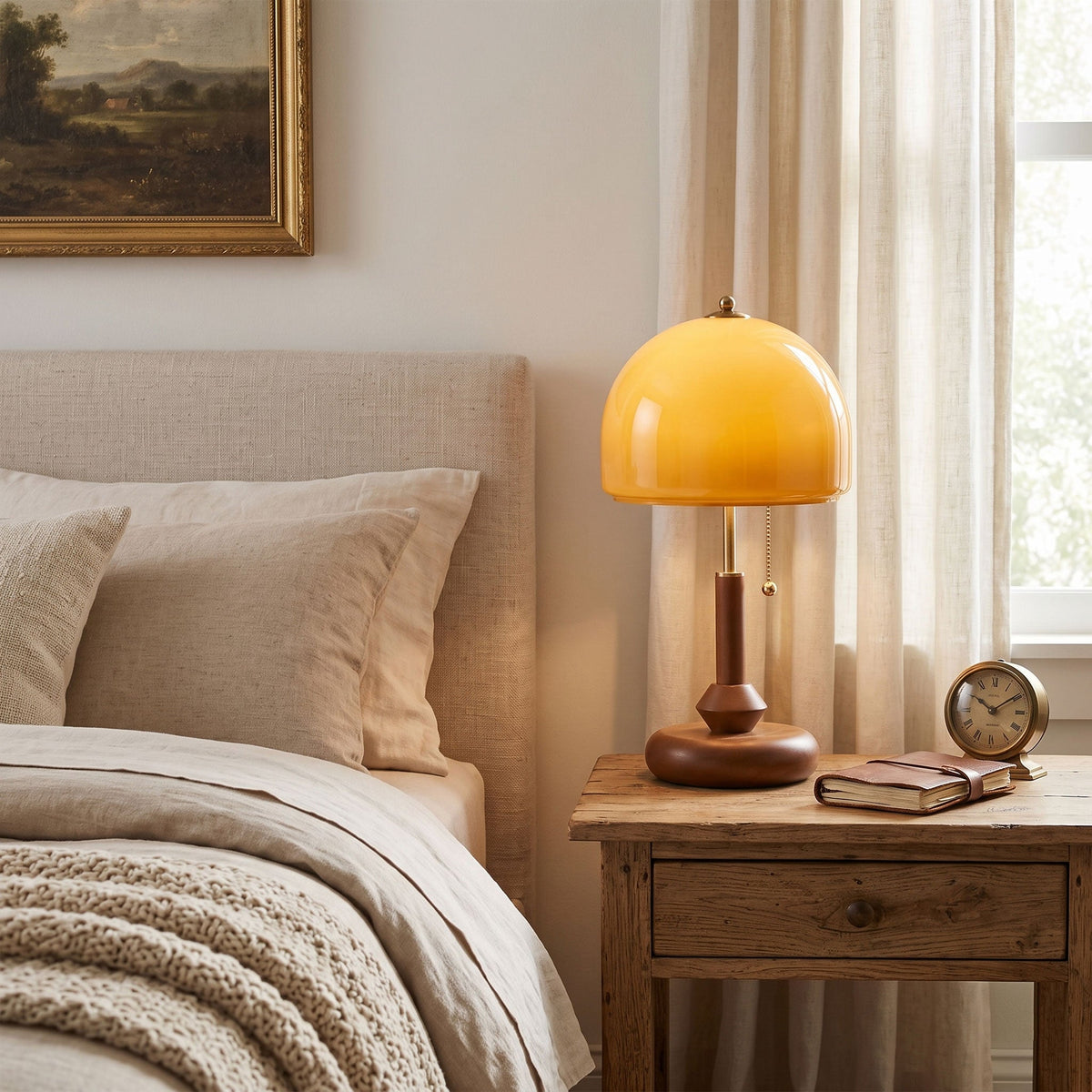 Dome Wooden Table Lamp