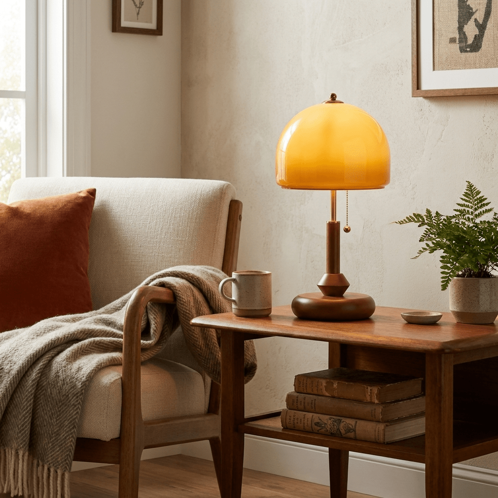 Dome Wooden Table Lamp