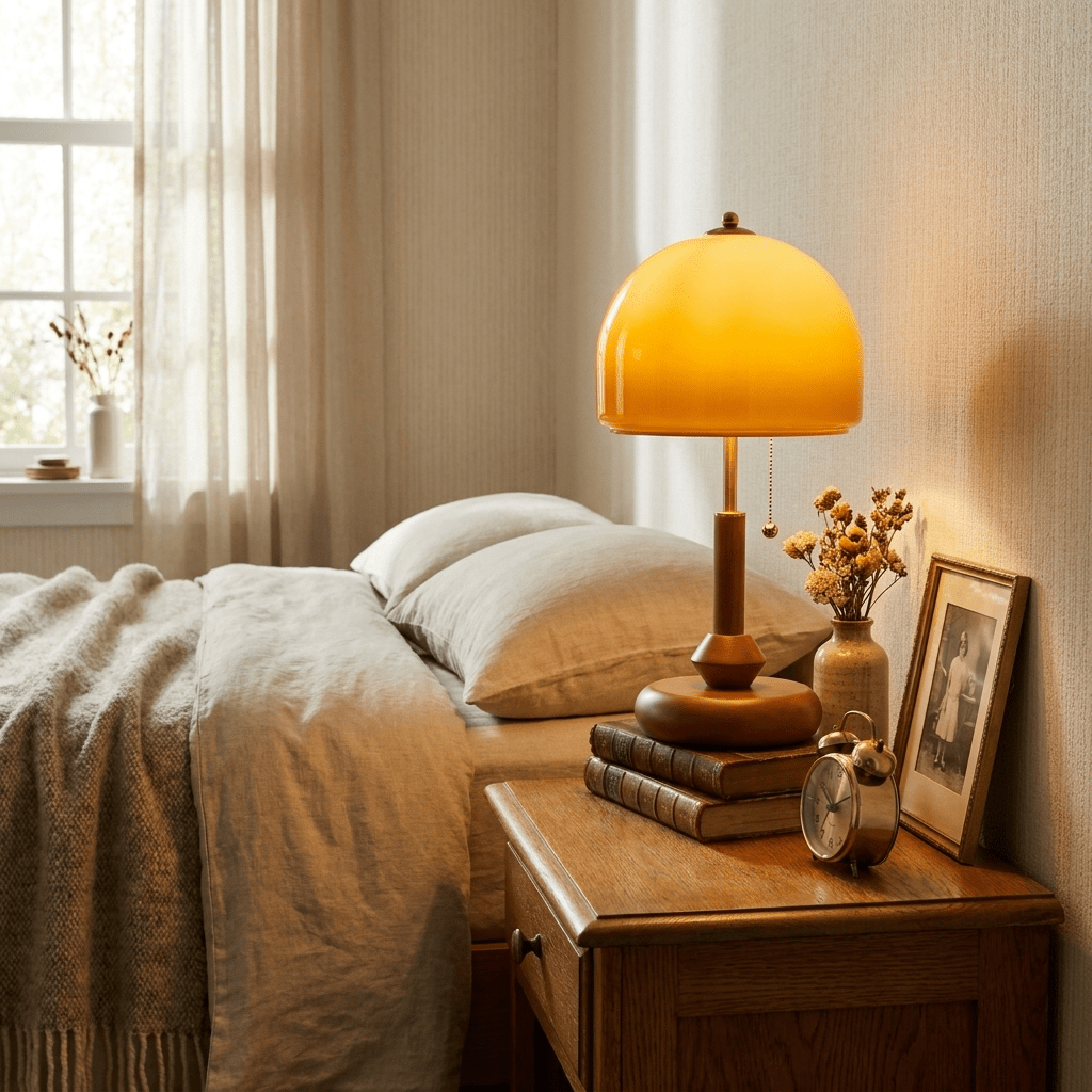 Dome Wooden Table Lamp